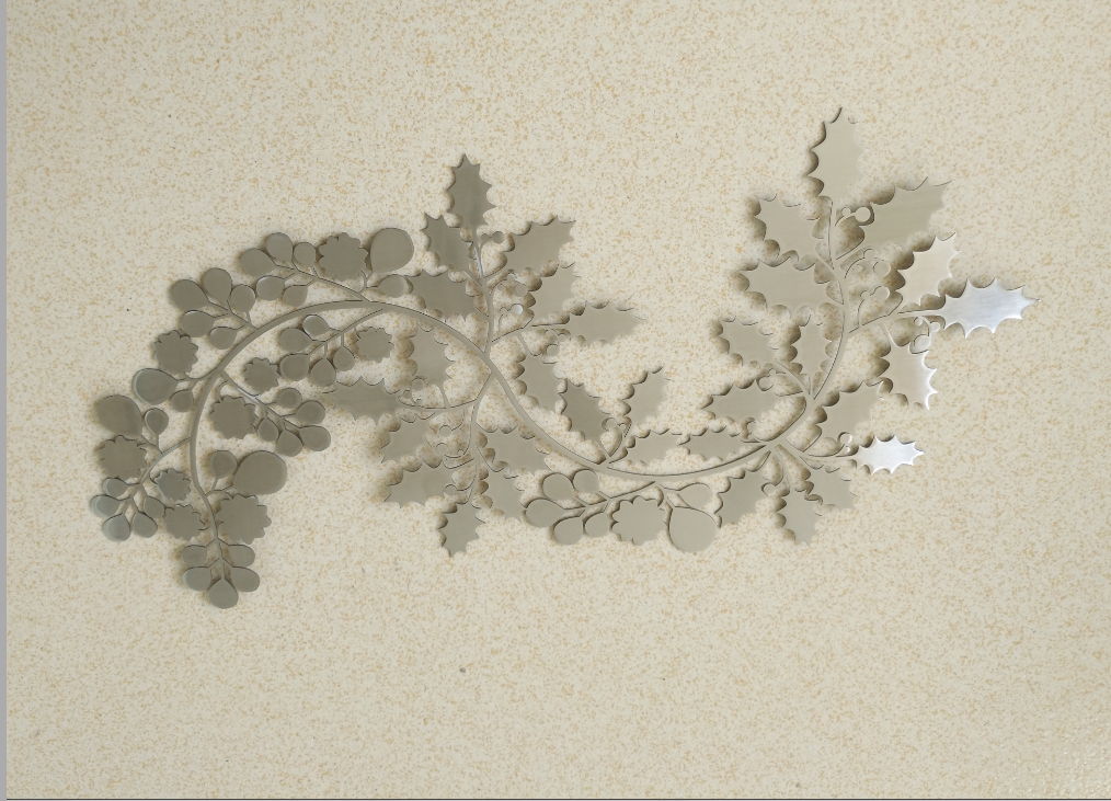 不銹鋼家用裝飾件四葉草裝飾擺件腐蝕工藝品吊繩。